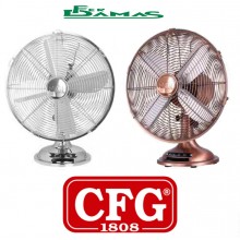 VENTILATORE DA TAVOLO IN METALLO MOD."CROMO/RAME 30" CFG ART. EV015 / EV043
